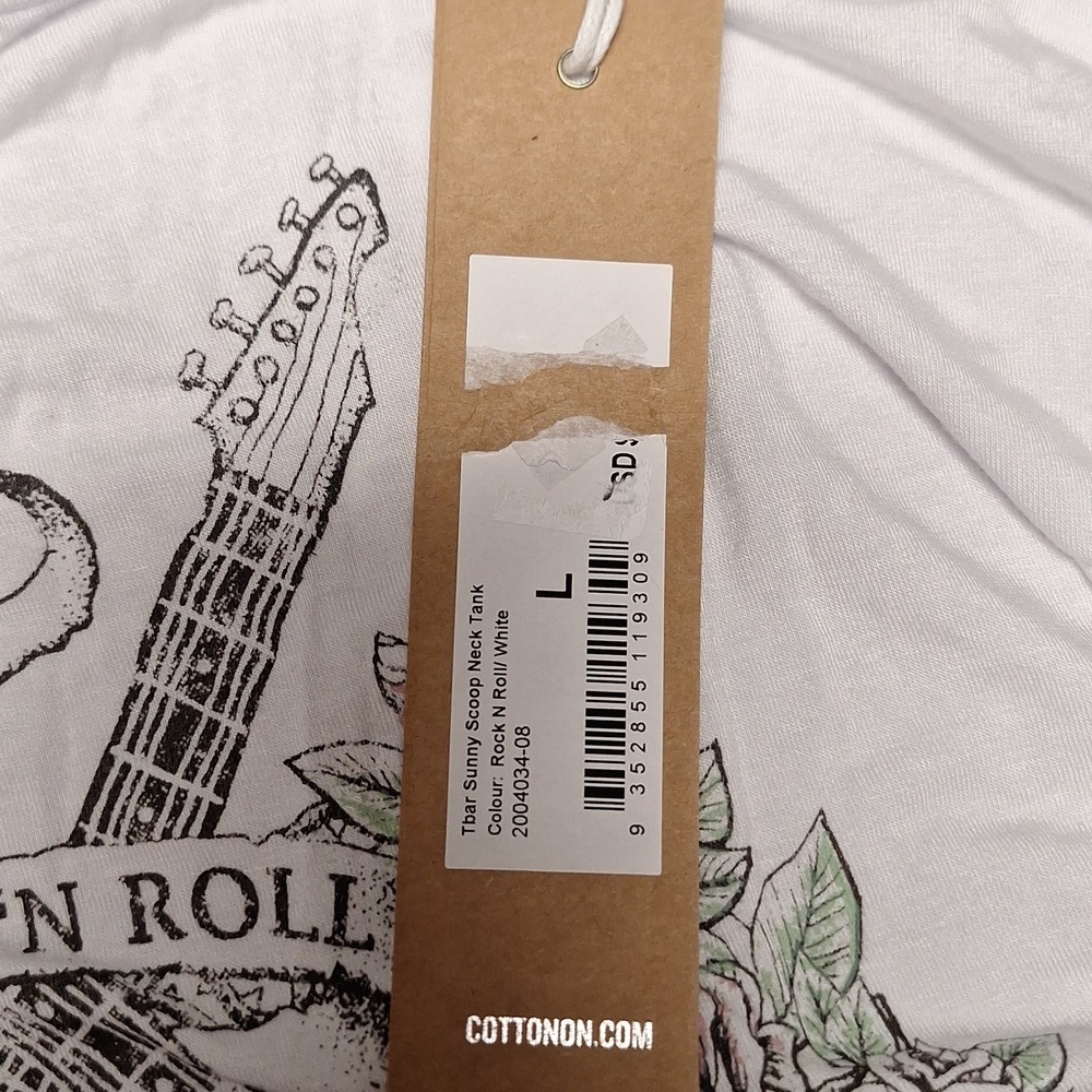 Cotton On White Rock 'N Roll Tank Top - Picture 6 of 7